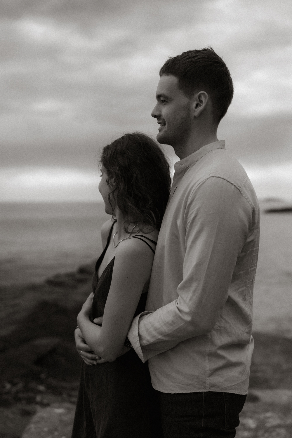 Séance photo couple Bretagne Photographe séance engagement côte d'Émeraude